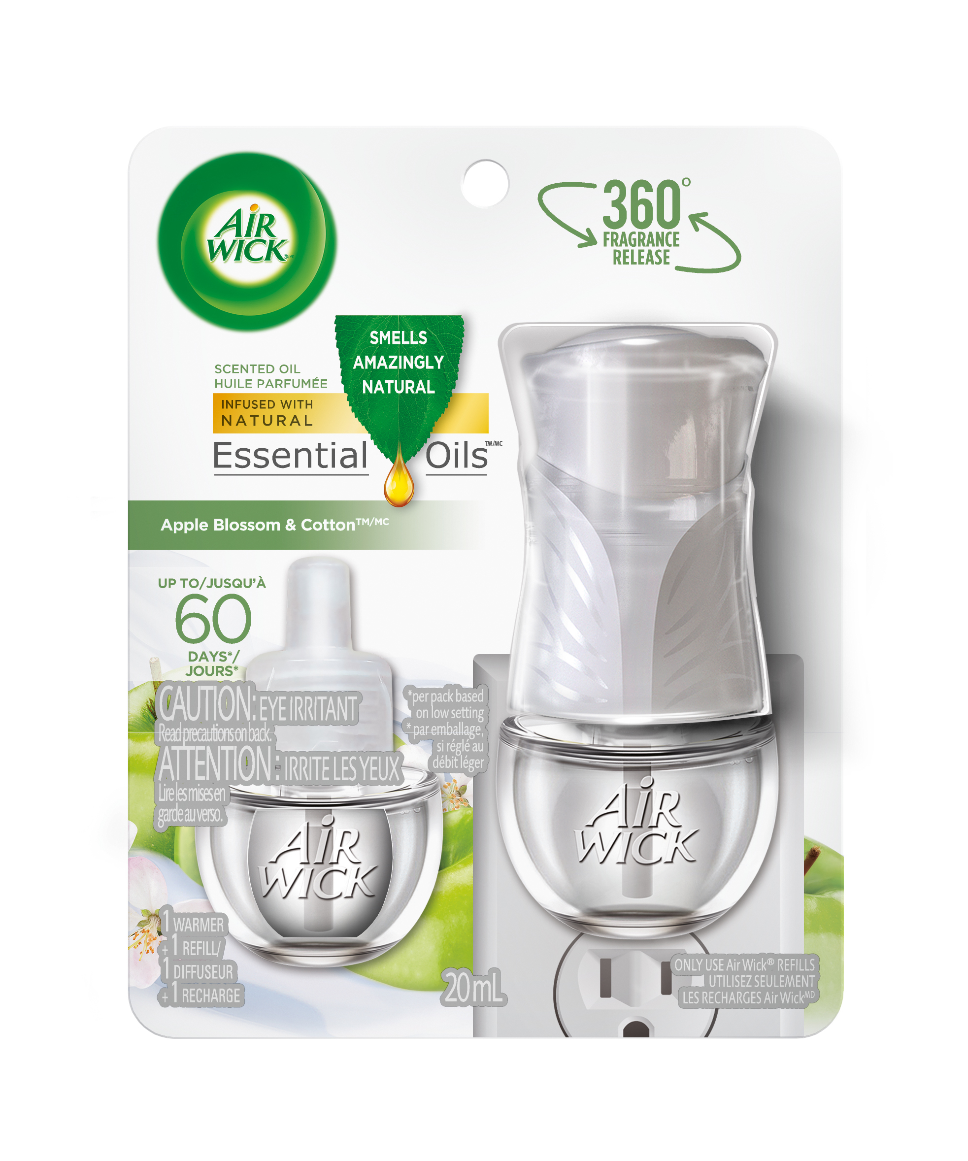 AIR WICK® Scented Oil - Apple Blossom & Cotton - Kit (Canada)(Discontinued)